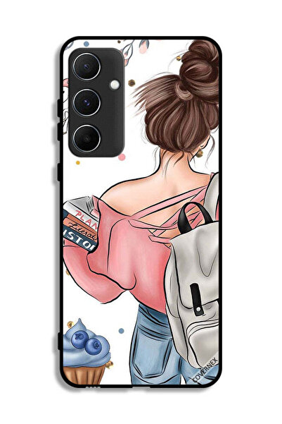 Covernex غطاء حماية لهاتف سامسونج جالاكسي A55 5G بتصميم كتب وفن يد فتاة