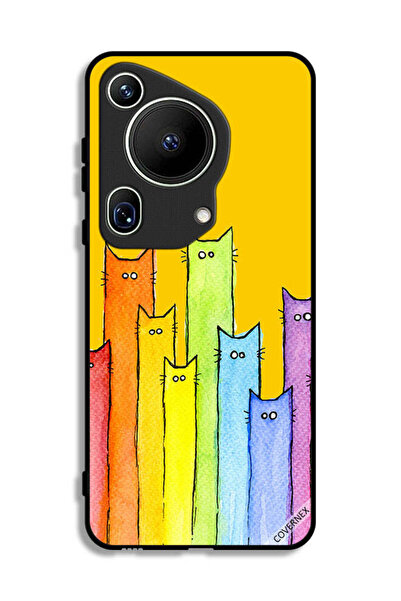 Covernex غطاء حماية فائق لهاتف هواوي بيورا 70 بتصميم دمية قطة