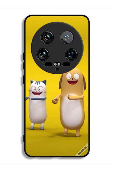 Covernex غطاء حماية فائق لهاتف شاومي 14 بتصميم قصة قطة وكلب