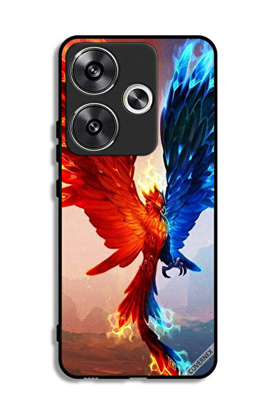 Covernex غطاء حماية لهاتف Xiaomi Redmi Turbo 3 5G بخلفية نسر النار والماء