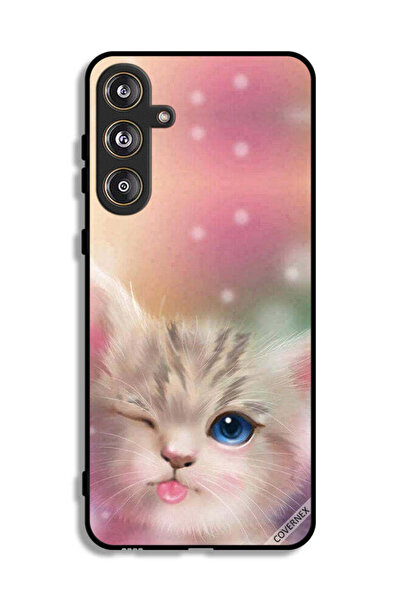 Covernex غطاء حماية لهاتف سامسونج جالاكسي M55 5G، قطة لطيفة
