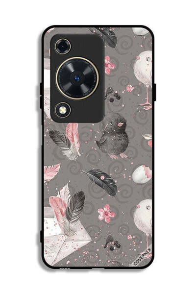 Covernex غطاء حماية لهاتف هواوي نوفا Y72 بنقشة ريش وفراخ