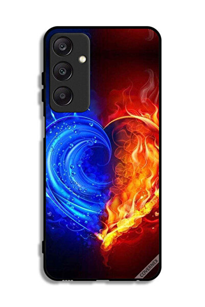Covernex غطاء حماية لهاتف Samsung Galaxy A25 5G بخلفية قلب النار والماء