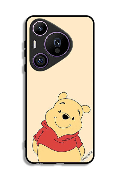 Covernex غطاء حماية لهاتف هواوي بيورا 70 برو بتصميم الدب في وضع السعادة