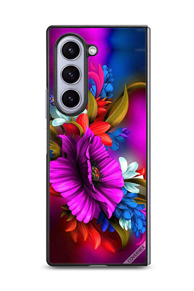 Covernex غطاء حماية لهاتف سامسونج جالاكسي زد فولد 6 - فن الزهور عالي الدقة