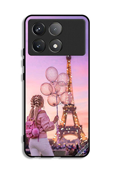 Covernex غطاء حماية لهاتف شاومي ريدمي K70 بطبعة فتاة تحمل بالونات
