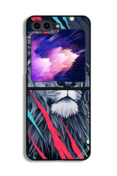 Covernex غطاء حماية لهاتف Samsung Galaxy Z Flip6 برسومات الأسد الملك