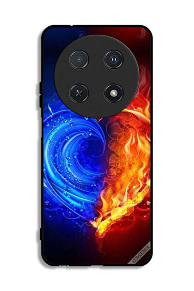 Covernex غطاء حماية لهاتف هواوي نوفا 12i بخلفية قلب النار والماء