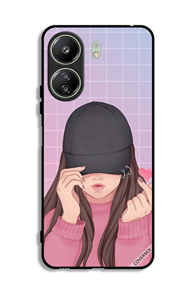 Covernex غطاء حماية شاومي ريدمي 13 سي بطبعة قبعة سناب لوف جيرل