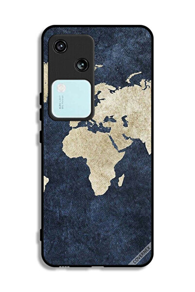 Covernex Vivo V30 5G Protective Case Cover Map On Jeans Pattern