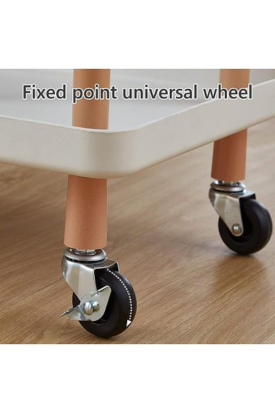 rexa 3-Tier Rolling Kitchen Storage Rack – Black Utility Organizer Cart with Wheels (85L x 36W x 53H cm)