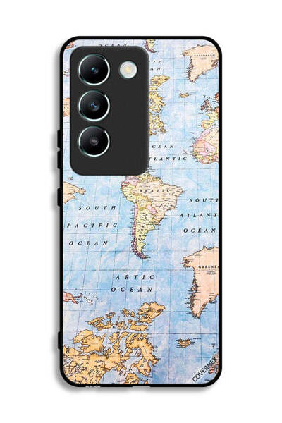 Covernex غطاء حماية لهاتف Vivo V30 Lite 4G بتصميم خريطة العالم