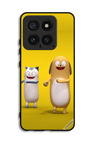 Covernex غطاء حماية لهاتف Xiaomi 14 بتصميم قصة قطة وكلب