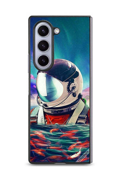 Covernex غطاء حماية لهاتف سامسونج جالاكسي زد فولد 6، رائد فضاء في بحر الأسماك