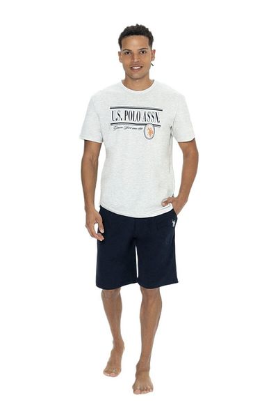 U.S. Polo Assn. ΣΕΤ ΠΙΤΖΑΜΑ US POLO ΒΑΜΒΑΚΙ ΜΕ ΜΙΖΟ ΜΑΝΙΚΙ ΑΝΔΡΙΚΟ ΣΟΡΤΣ