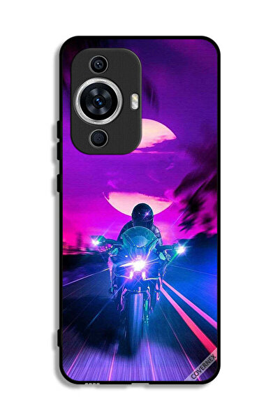 Covernex غطاء حماية لهاتف هواوي نوفا 12 لايت، خلفية رجل على دراجة