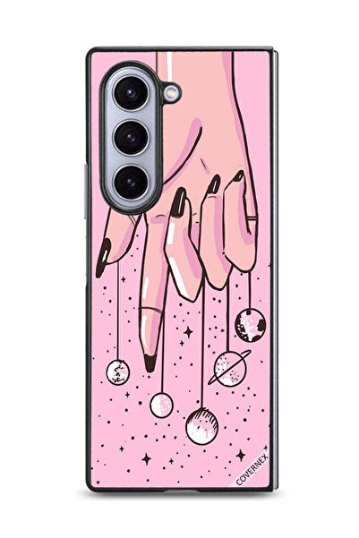 Covernex غطاء حماية لهاتف Samsung Galaxy Z Fold6 بتصميم كواكب معلقة على الأصابع