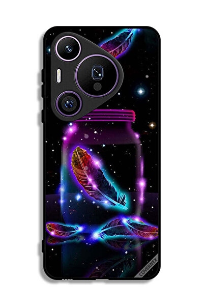 Covernex غطاء حماية لهاتف هواوي بيورا 70 برو بتصميم ريش في جرة