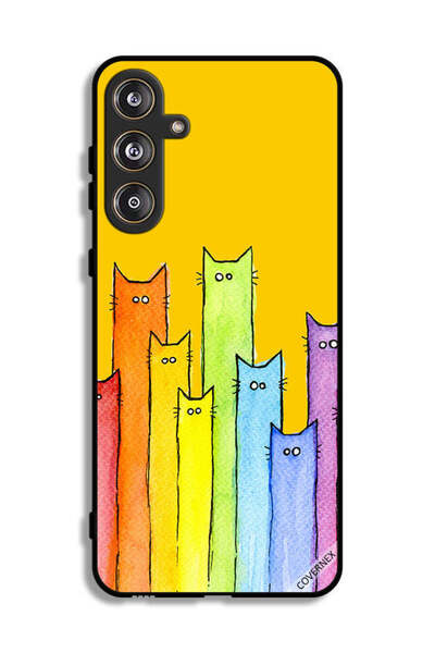 Covernex غطاء حماية لهاتف سامسونج جالاكسي F55 5G برسومات قطة