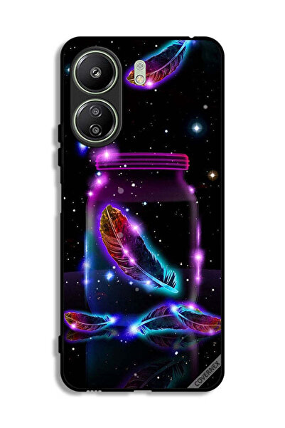 Covernex غطاء حماية لهاتف شاومي ريدمي 13 سي بتصميم ريش في جرة