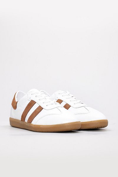 Ayakkabıhane Genuine Leather Inside and Outside White Tan Men's Casual Daily Shoes Ah08154131506