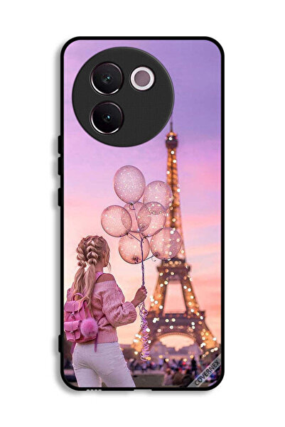 Covernex غطاء حماية لهاتف Vivo V30e 5G بطبعة فتاة تحمل بالونات