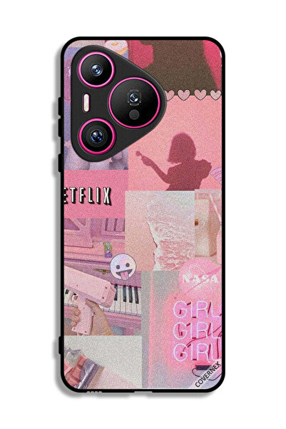 Covernex غطاء حماية لهاتف هواوي بيورا 70 بنقشة فنية للبنات