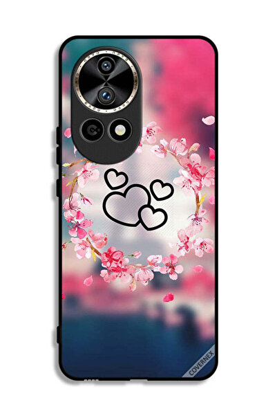 Covernex غطاء حماية لهاتف هواوي نوفا 12 ألترا 5G بتصميم قلوب ومشبك فني