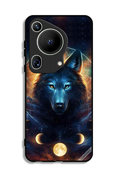 Covernex غطاء حماية فائق لهاتف هواوي بيورا 70 بتصميم ذئب في الفضاء
