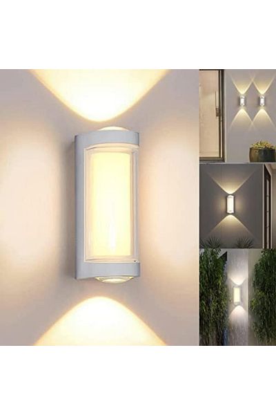 SUNPA LED Wall Light Indoor/Outdoor Warm White 3000K, 25W Modern Up and Down LED IP65 For House