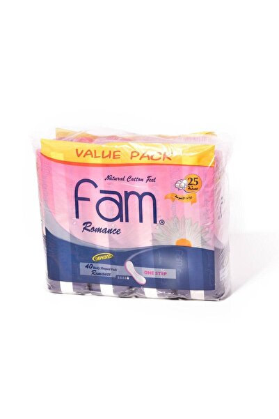 FAM فوط صحية نسائية مع اجنحة كبيرة كلاسيك من فام 40 قطعة