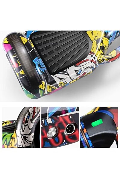 rexa Smart Self-Balance Hoverboard – 58 x 17 x 17 cm Electric Ride-On with LED Lights