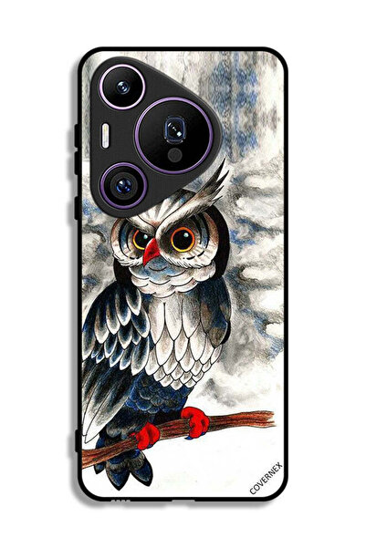 Covernex غطاء حماية لهاتف هواوي بيورا 70 برو بتصميم رسمة بومة