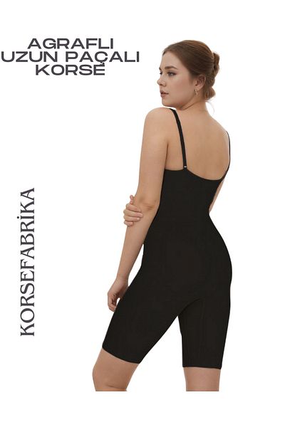 KORSEFABRİKA Agrafli Underbust Long Legs Slimming Body Corset