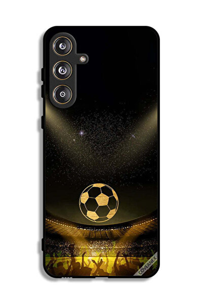 Covernex غطاء حماية لهاتف سامسونج جالاكسي M55 5G، أسود، بخلفية فيلم كرة قدم ك...