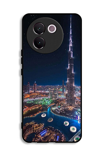 Covernex غطاء حماية لهاتف Vivo V30e 5G بمنظر ليلي لوسط المدينة