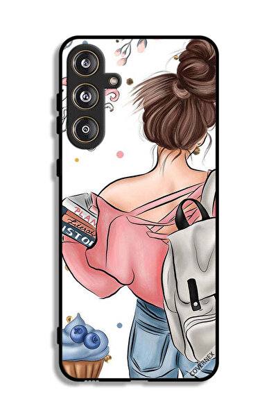 Covernex غطاء حماية لهاتف سامسونج جالاكسي F55 5G بتصميم كتب وفن يد فتاة