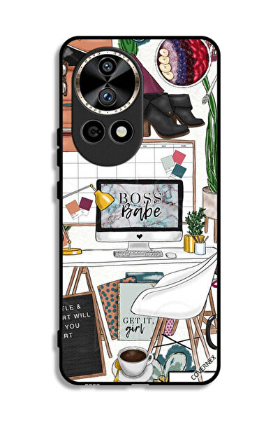 Covernex غطاء حماية لهاتف هواوي نوفا 12 ألترا 5G، مشبك فني من Boss Babe