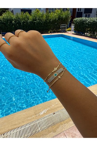 DGK COLLECTİON Miyuki, Eye Detail Daily Stylish Craftsmanship Trend Product