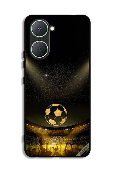 Covernex غطاء حماية لهاتف Vivo Y03 4G، أسود، بخلفية فيلم كرة قدم كلاسيكية