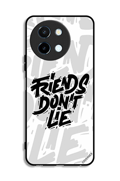Covernex غطاء حماية لهاتف Vivo Y38 5G بتصميم خط يد "الأصدقاء لا يكذبون"
