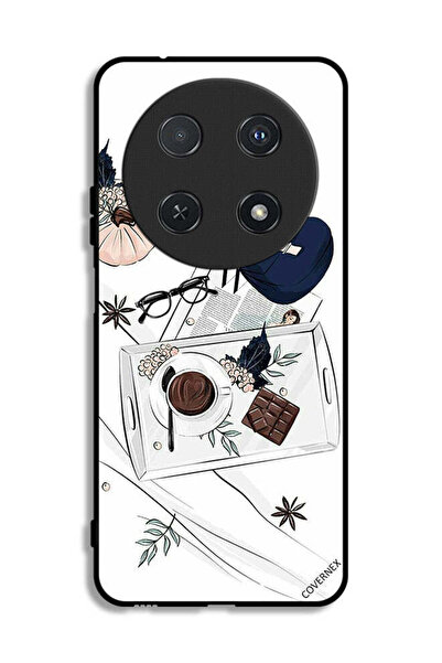 Covernex غطاء حماية لهاتف هواوي نوفا 12i بتصميم فن القهوة والشوكولاتة