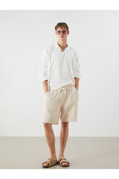 LC Waikiki Ανδρικό σορτς New Season Comfortable Fit Linen Look - S5R708Z8
