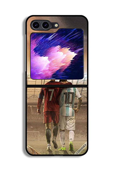 Covernex غطاء حماية لهاتف Samsung Galaxy Z Flip6 ميسي وكريستيانو رونالدو