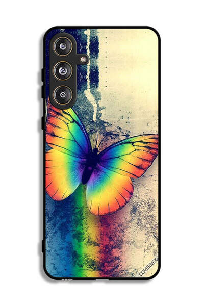 Covernex غطاء حماية لهاتف سامسونج جالاكسي F55 5G بتصميم فراشة قوس قزح عتيقة