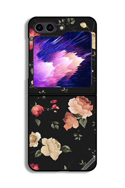 Covernex غطاء حماية لهاتف Samsung Galaxy Z Flip6 مع خلفية فنية زهرية