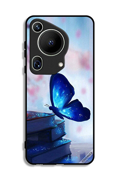 Covernex غطاء حماية فائق لهاتف هواوي بيورا 70 بتصميم فراشة جالسة على كتاب