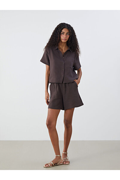 LC Waikiki Νέα σεζόν Γυναικεία σορτς με ελαστική μέση και υφή