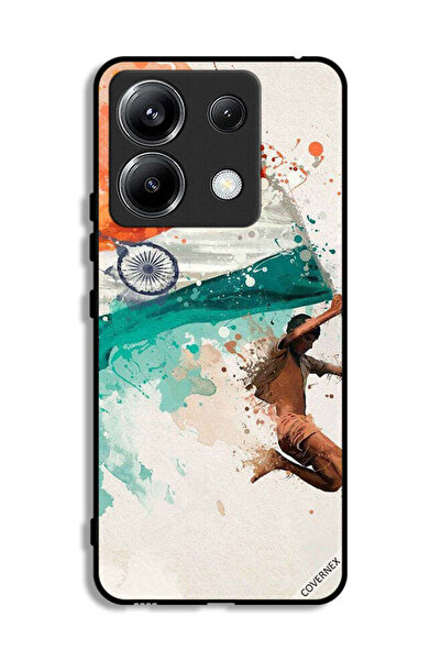 Covernex غطاء حماية لهاتف Xiaomi Poco X6 5G يحمل علم الهند أثناء الطيران