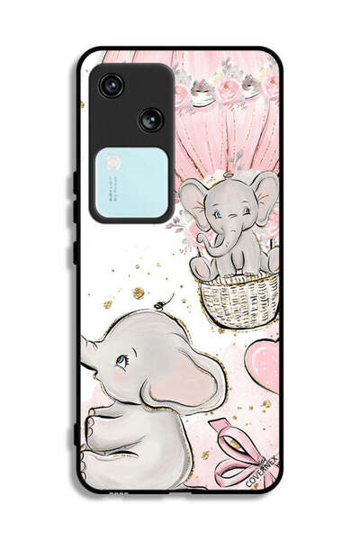 Covernex غطاء حماية لهاتف Vivo V30 5G برسومات فيلة صغيرة